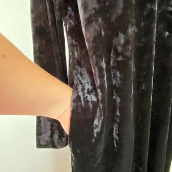 Cabernet Womens Velvet Maxi Dress Size M Grunge Vampy Witchy Whimsigoth Black - Picture 5 of 11